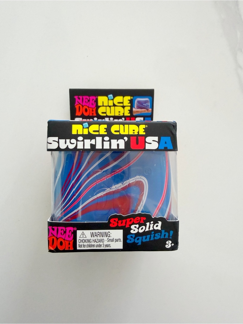 Rare Needoh Nice Cube Swirlin’ USA 🇺🇸 UNOPENED SQUISHY VIRAL TOY